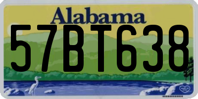 AL license plate 57BT638