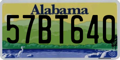 AL license plate 57BT640