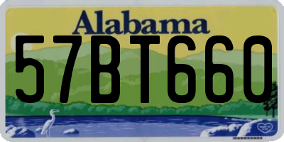 AL license plate 57BT660