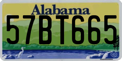 AL license plate 57BT665