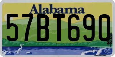 AL license plate 57BT690