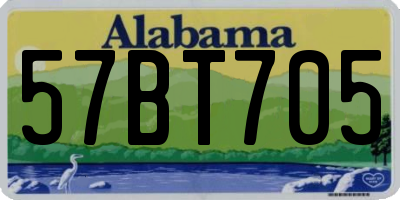AL license plate 57BT705