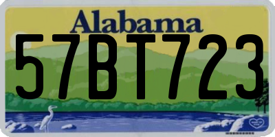 AL license plate 57BT723