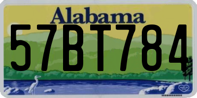 AL license plate 57BT784