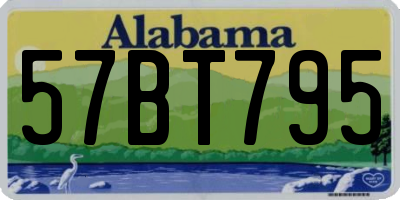 AL license plate 57BT795
