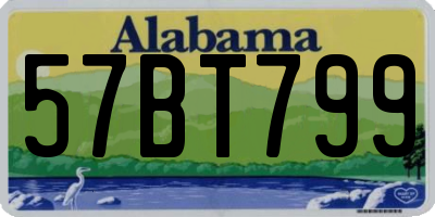 AL license plate 57BT799