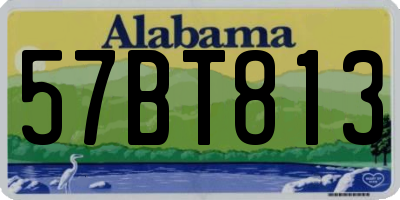 AL license plate 57BT813