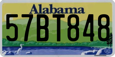 AL license plate 57BT848