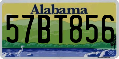 AL license plate 57BT856