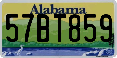 AL license plate 57BT859