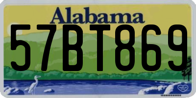 AL license plate 57BT869