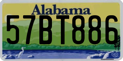 AL license plate 57BT886