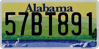 AL license plate 57BT891