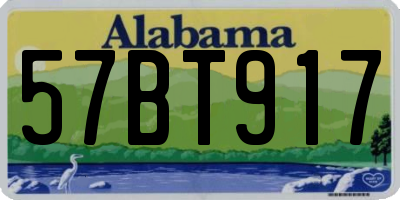 AL license plate 57BT917