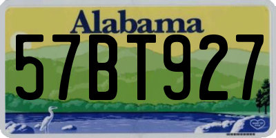 AL license plate 57BT927