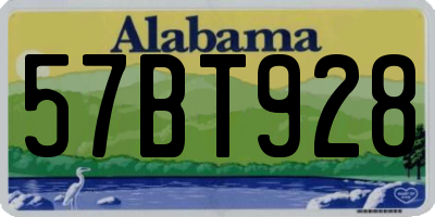 AL license plate 57BT928
