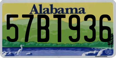AL license plate 57BT936