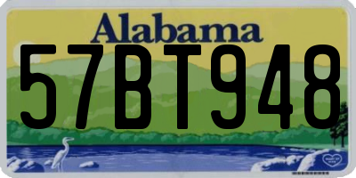 AL license plate 57BT948