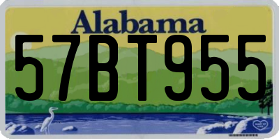 AL license plate 57BT955