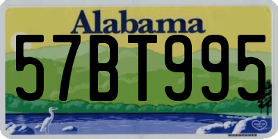 AL license plate 57BT995