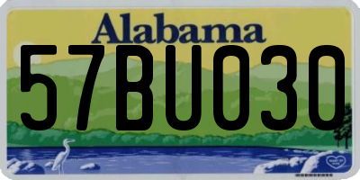 AL license plate 57BU030