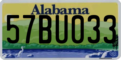 AL license plate 57BU033
