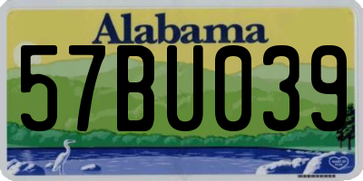AL license plate 57BU039
