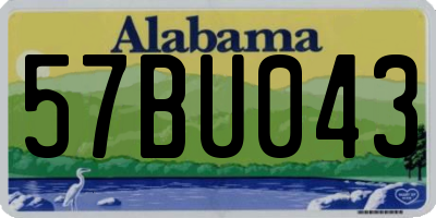AL license plate 57BU043