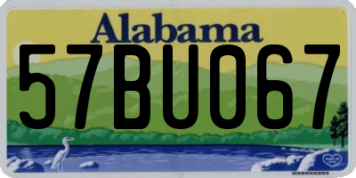 AL license plate 57BU067