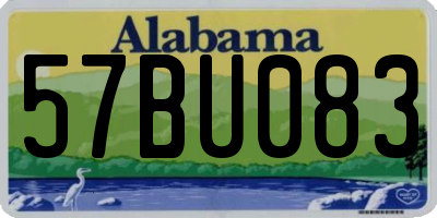 AL license plate 57BU083