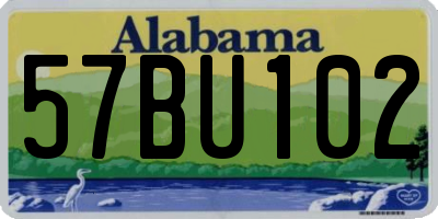 AL license plate 57BU102