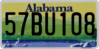 AL license plate 57BU108