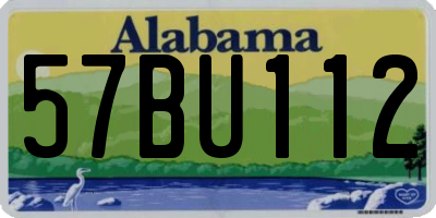 AL license plate 57BU112