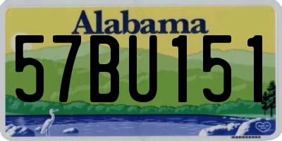 AL license plate 57BU151