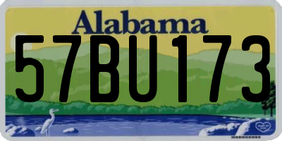 AL license plate 57BU173