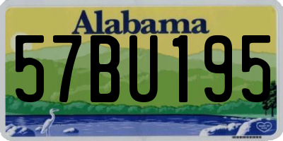 AL license plate 57BU195