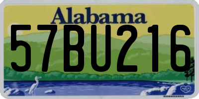AL license plate 57BU216