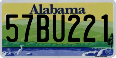 AL license plate 57BU221