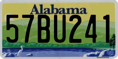 AL license plate 57BU241