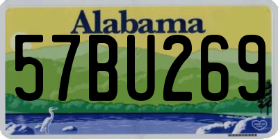 AL license plate 57BU269
