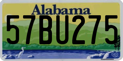 AL license plate 57BU275