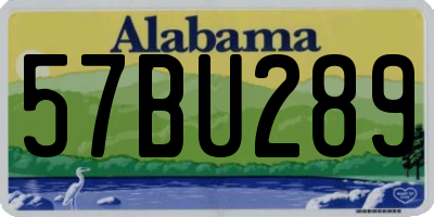 AL license plate 57BU289