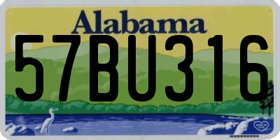 AL license plate 57BU316