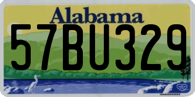 AL license plate 57BU329