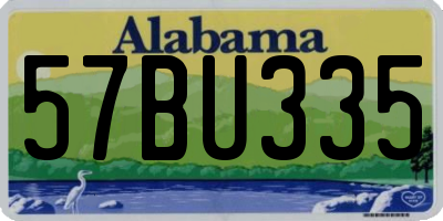 AL license plate 57BU335