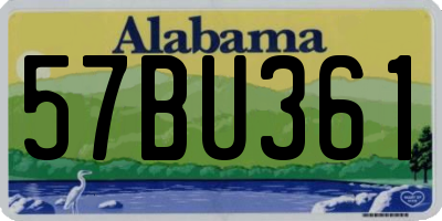AL license plate 57BU361