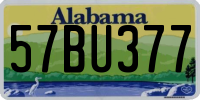 AL license plate 57BU377
