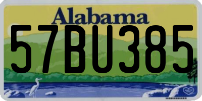AL license plate 57BU385