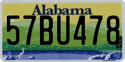 AL license plate 57BU478