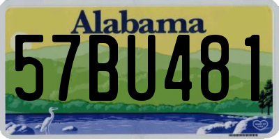 AL license plate 57BU481